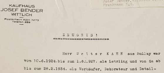 Kahn Walter Arbeitszeugnis Bender 250 Ausschnitt
