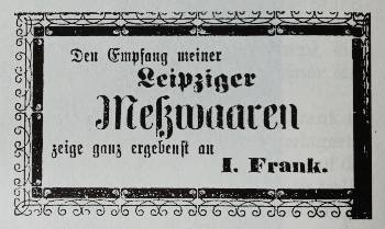 Anzeige I Frank WKI 10 05 1868 350