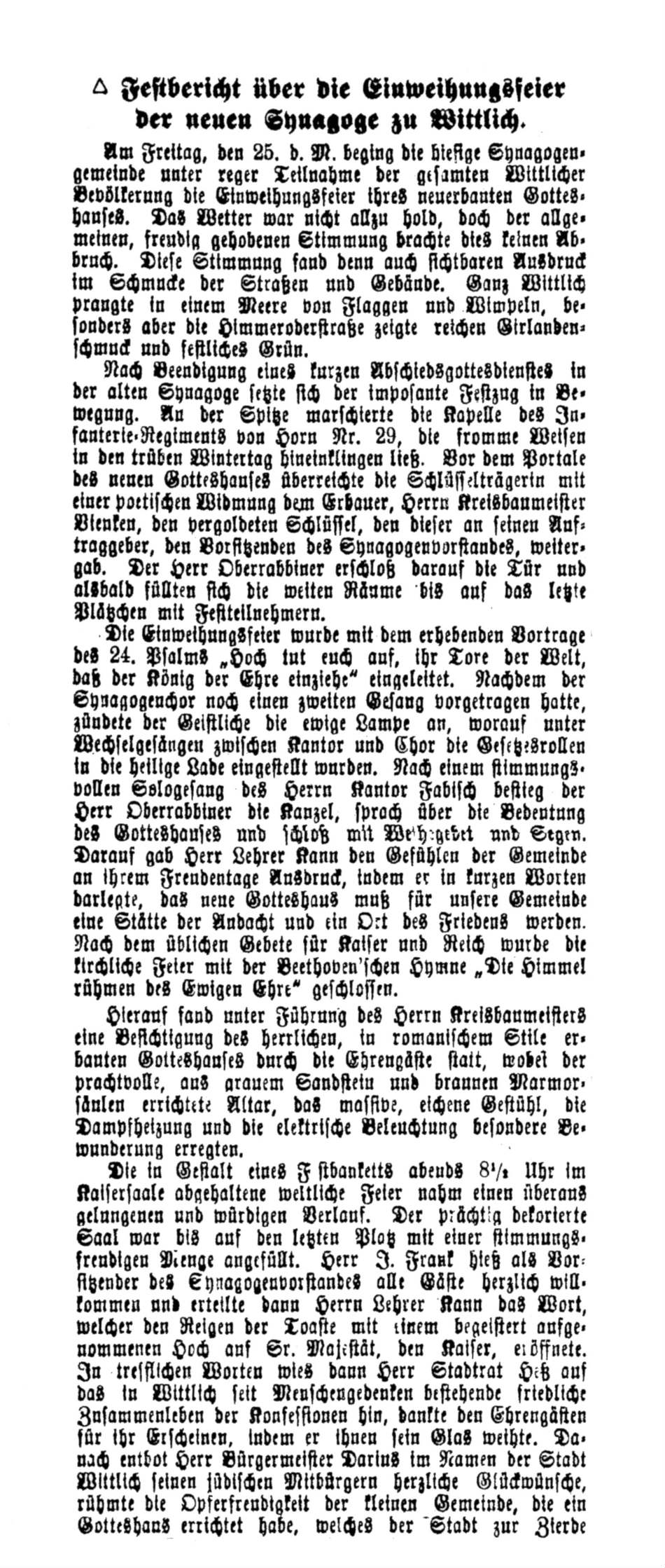 Bericht Einweihung Synagoge WK 01121910 A 950