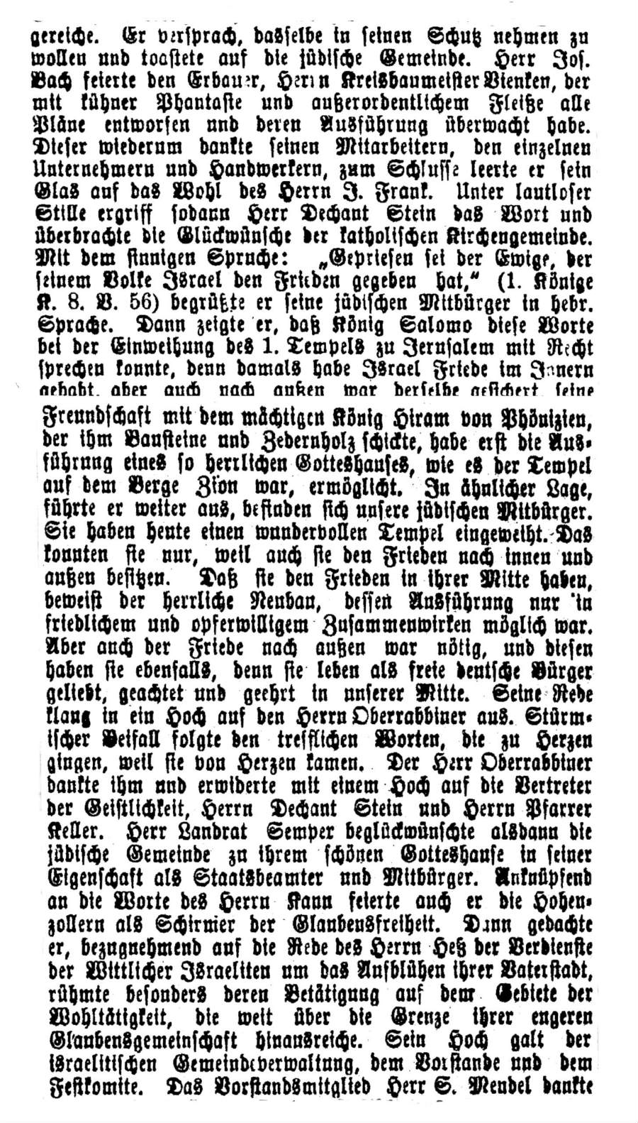 Bericht Einweihung Synagoge WK 01121910 B 900