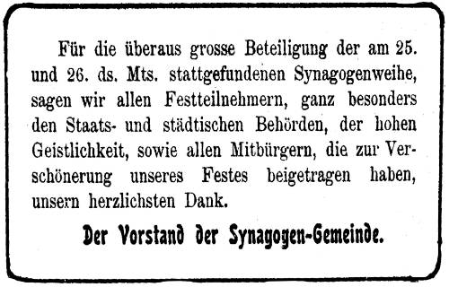 Einweihung Dank WK 500