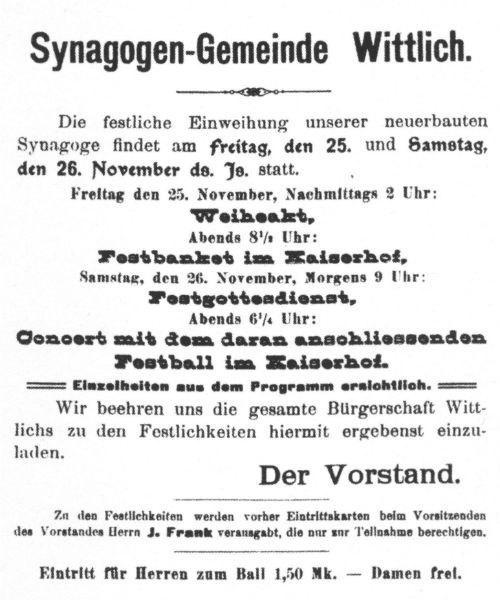 Einweihungsfeier Einladung Synagogengemeinde WK 20111910 500