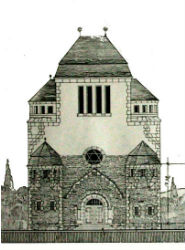 Synagoge Zeichnung Vienken Front Seite Ausschnitt 250